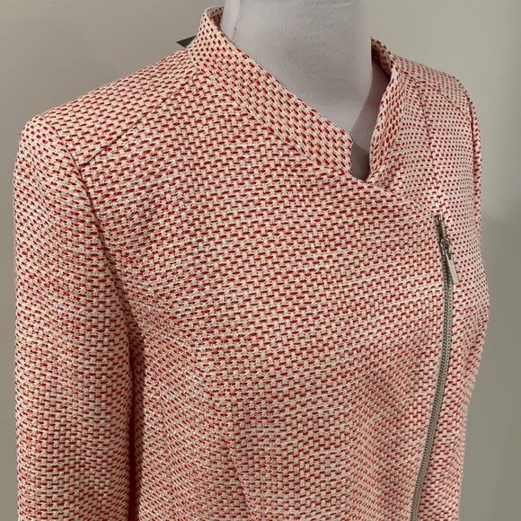 Classiques Entier Red Honey Tweed Moto Jacket - Picture 5 of 8